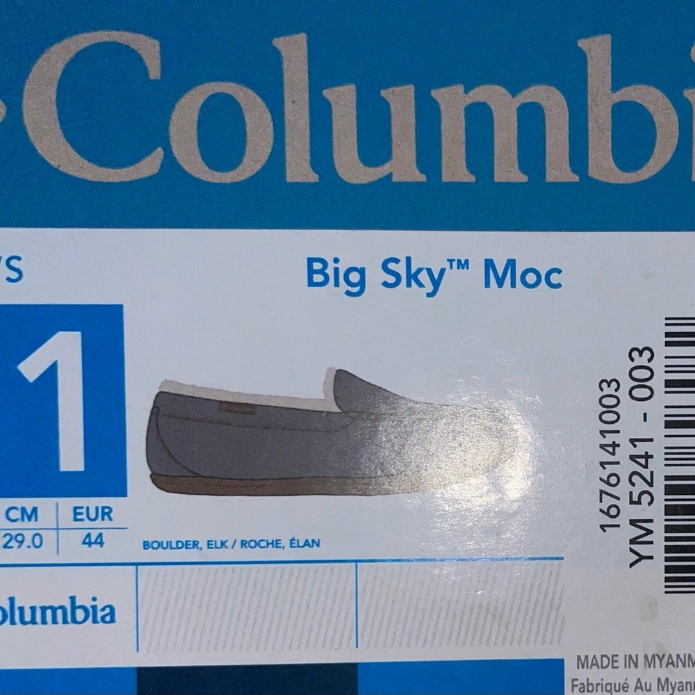 Columbia Big Sky Moc in Gray